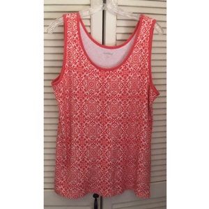 Lands’ End Floral Print Tank Top Large 14-16